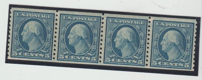 US Scott #496 MNH Strip of 4 Fine/Very Fine Centering Offset on back - Image 1 of 2