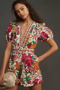Mameluco Anthropologie Farm Rio boceto floral (talla XS) - NUEVO CON ETIQUETAS - Imagen 1 de 4