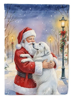 Caroline's Treasures Great Pyrenees with Santa Claus House Flag FNT1041CHF Foto 1 de 4