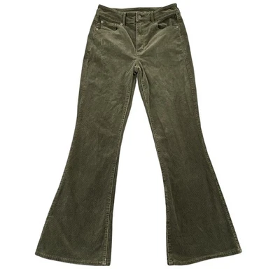 Pantalones de pana American Eagle Outfitters para mujer 6 verdes corte bota elásticos Foto 1 de 4