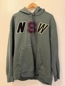 Nike NSW Pullover Hoodie Green Oversize Airmax Patches RARE Men’s Medium - Picture 1 of 11