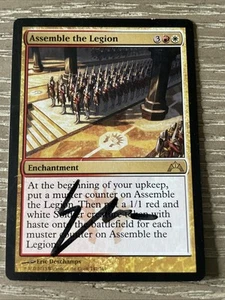 ASSEMBLE THE LEGION Gatecrash SIGNED Deschamps Magic The Gathering MTG - Picture 1 of 2