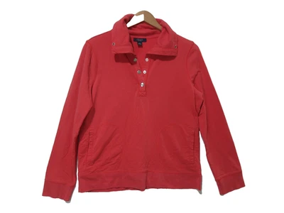 Sudadera para mujer talla L Chaps Ralph Lauren 1/4 bolsillos a presión cuello alto coral Top Foto 1 de 4