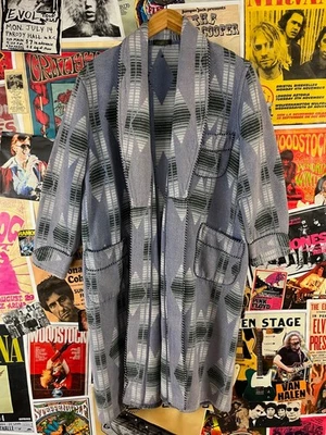 Vintage Mens 40s Beacon Fabric Shawl Collar Blanket Bathrobe M/L - Image 1 of 4