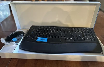 Microsoft Sculpt Comfort Desktop Wireless Ergonomic Keyboard Mouse USBDongle NOB - Image 1 of 4