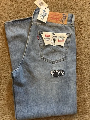 NWT Levi’s Disney Pixar Toy Story 30th Anniv Loose Jeans 34 X 32 Jessie Patch - Image 1 of 4