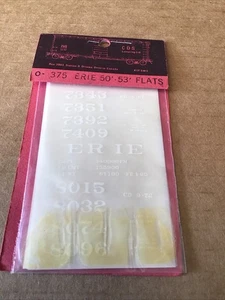 CDS Lettering O Gauge O-375: Erie 50’-53’ Flat Cars - Picture 1 of 1