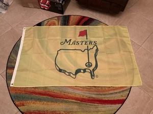 Réplica Bandera Bandera Masters, 3 X 5, Golf, Fondo Amarillo, Una Cara Con Grom - Imagen 1 de 6