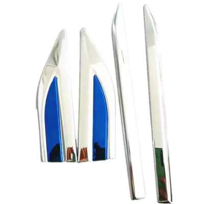 Fender Trims Decoration Cover Mirror Polishing Stainless Steel Accessories 4Pcs - Image 1 of 4