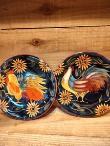 certified international susan winget Rooster Plates - Picture 1 of 5