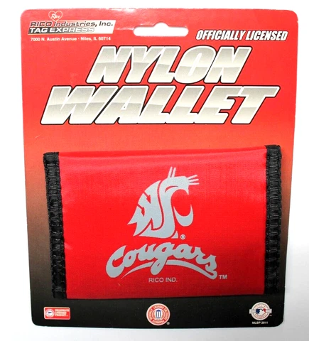 NCAA Rico Industries Nylon Trifold Wallet Washington State Univ Cover