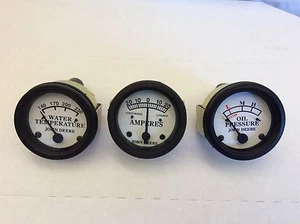 for John Deere B gauges, Oil, Amp, Temperature Gauge set, Styled. ships from USA - Picture 1 of 2