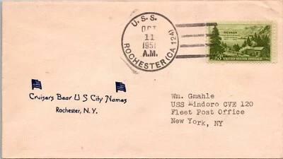 USS Rochester 1951 - Cruisers Bear US City Names - Rochester, Ny - F65586 - Image 1 of 2