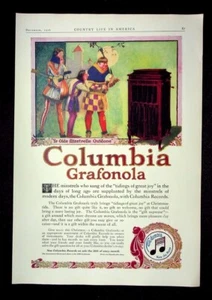 Anuncio impreso de reproductor de discos Columbia Grafonola 1916 - Imagen 1 de 1