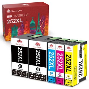 Repuesto de tinta 5PK 252 XL T252XL para Epson WorkForce WF-7620 WF-7710 WF-7720 - Imagen 1 de 6