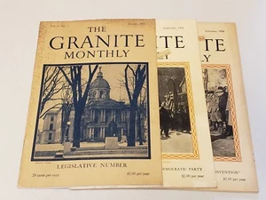 Vtg The Granite Monthly New Hampshire Magazine - Jan, Sep 1923, Feb 1924 Set 3 - Picture 1 of 4