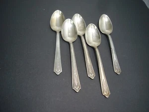 Stratford CARMEN 5 Teaspoon Art Deco 1927 Silver plate spoons - Picture 1 of 3