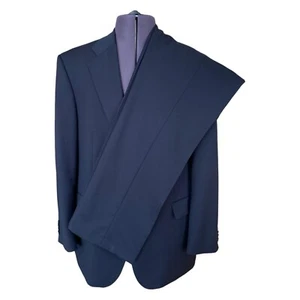 BAUMLER 2 Piece Suit Navy Marzotto Wool 2 Button Men's DE28 UK48S W40 L30.5 - Picture 1 of 21