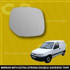 For Peugeot Partner wing mirror glass 96-08 Right Driver side Spherical