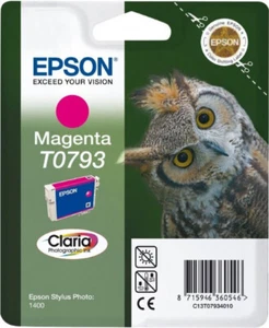 Original Epson Tinten Patrone T0793 magenta für Stylus Photo 650 710 810 1400 - Afbeelding 1 van 1