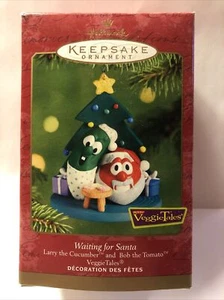 Veggie Tales Hallmark Ornament Larry Gurke & Bob Tomate wartet auf den Weihnachtsmann 200 - Bild 1 von 12