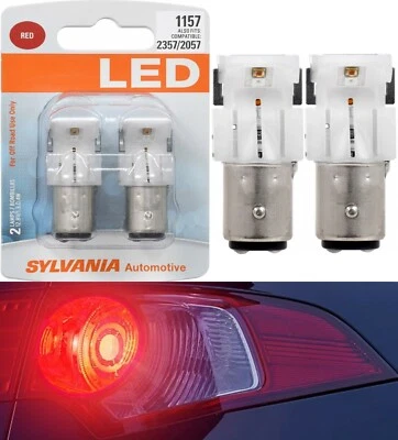 Sylvania Premium LED Light 1157 Red Two Bulbs Stop Brake Parking Replace Upgrade - Image 1 of 4