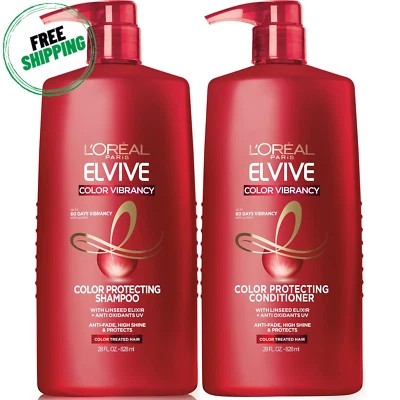 Loreal Paris Elvive Color Vibrancy Protecting Shampoo & Conditioner, 28 Fl OzX2 - Image 1 of 4
