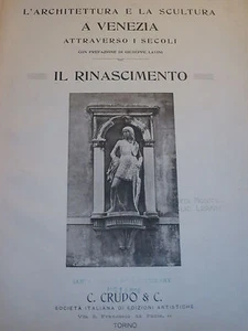 L'ARCHITETTURA E LA SCULTURA ~ A VENEZIA ~ TORINO/ 13 X 17"/ 47 FULL PAGE PLATES - Picture 1 of 12