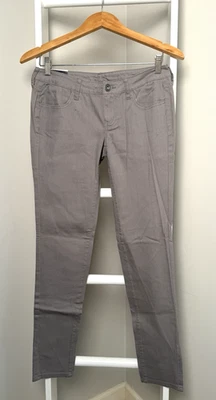 Pantalones de mezclilla para jóvenes talla 5 grises ajustados NUEVO ajustados elásticos tiro bajo Foto 1 de 4