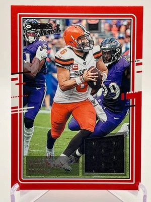 2020 Panini DONRUSS ~ Baker Mayfield ~ Threads PATCH ~ Cleveland Browns - Image 1 of 4