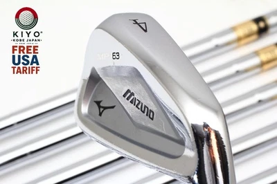 7Pcs MIZUNO MP-63 Iron set 4-5-6-7-8-9-PW Extra Stiff Flex DG X100 RH Irons - Image 1 of 4
