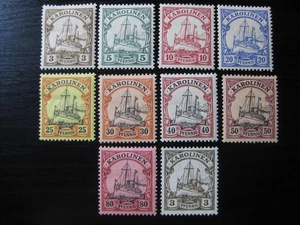 KAROLINEN DEUTSCHE KOLONIE wertvolle postfrische Briefmarkensammlung mit Kaiseryachten! - Bild 1 von 1