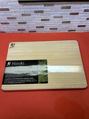 Talheres Shun grande tábua de corte Hinoki, 17,75" x 11,75" grande caixa aberta de madeira - Imagem 1 de 4