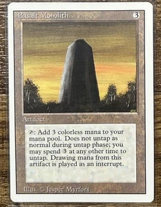 Magic The Gathering REVISED EDITION BASALT MONOLITH card MTG - Picture 1 of 1