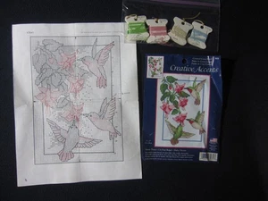 Sweet Treat Hummingbirds Cross Stitch Pattern - Opened - Picture 1 of 2