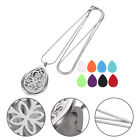  Heart Necklace Set Hollow Silver Bead Diffuser Pendant DIY Stainless Steel-KK