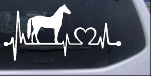 Horse Heart Heartbeat Lifeline Love Car or Truck Window Decal Sticker 8X4.0 - Picture 1 of 33