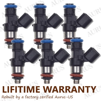 OEM Bosch 6 FUEL INJECTORS FOR 11-17 Continental Ford Transit Taurus Explorer - Image 1 of 4