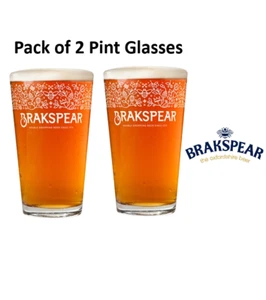 Vaso Brakspear (2 piezas) - Brakspear The Oxfordshire Beer - Vasos de pinta Brakspear - Imagen 1 de 13