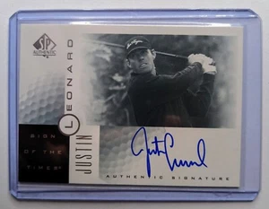 Justin Leonard On Card Auto. 2001 Upper Deck Sign Of The Times Autogramm - Bild 1 von 2