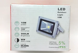 LED Flood Light 10W 120 Degree 900 Lumen 50000 Hour Life, Indoor/Outdoor - Picture 1 of 6