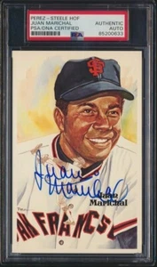 1983 Perez Steele HOF Postcard Juan Marichal Autographed PSA/DNA Giants - Picture 1 of 2