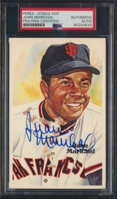 1983 Perez Steele HOF Postcard Juan Marichal Autographed PSA/DNA Giants - Image 1 of 2
