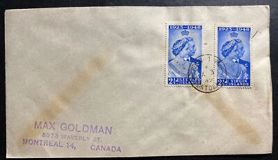 1949 Tortola Virgin Islands First Day cover FDC King George VI Silver Wedding - Image 1 of 2