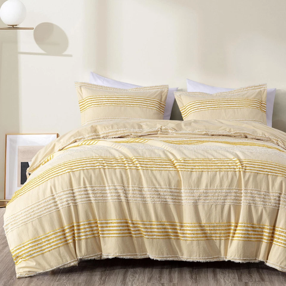 Juego de funda nórdica con cierre de botón jacquard clip de algodón Chezmoi Collection Momo Foto 1 de 4