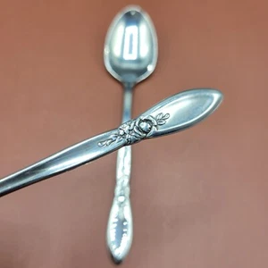 Set of 2 Oneida Community Spring Rose Teaspoon Betty Crocker Stainless 6 1/8 in - Picture 1 of 11