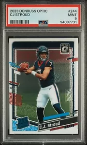 2023 Panini Donruss Optik #244 CJ STROUD RC PSA 9 neuwertig Texaner bewertet Rookie - Bild 1 von 1
