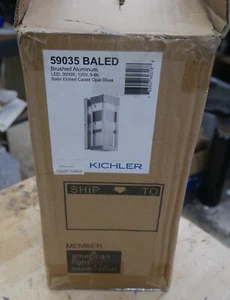 KICHLER 59035 BALED Satin Etched Cased Opal Glass Integrated LED BRUSHED ALUMINU - Picture 1 of 5