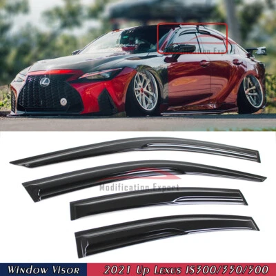 Para Lexus IS300 IS350 2021-2025 Estilo Mugen Viseras de Ventana Protectores de Lluvia Deflectores Foto 1 de 4