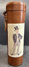 Hard Long Leather Case Camera? BOTTLE CARRIER CASE Tote Vanity Fair 13 Inches